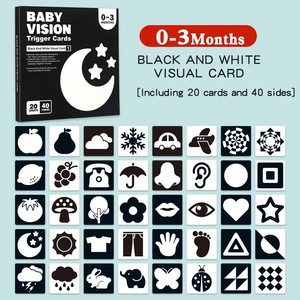 Tarjetas de Memoria Flash Portátiles en Blanco y Negro para Bebés, Juguete de Aprendizaje Temprano para Estimulación Visual, Tarjetas de Reconocimiento de la Naturaleza - Product Image 6