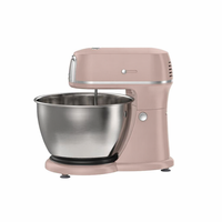 Batteur sur socle électrique classique 400W avec 5 vitesses, bol mélangeur en acier inoxydable de 4,5L, batteur à gâteau pour usage domestique