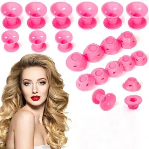 10 Stück Heatless Hair Rollers Locken wickler No Heat Silikon Frisur Roller Curling Rod Hair