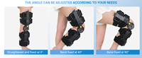 Prothèse de genou flexible de type nouveau en aluminium et spandex épais, réglable, pour AVC, hémiplégie, entorse des ligaments