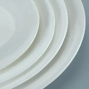 Restoran otel ev Oval şekilli balık servis tabağı, beyaz porselen sofra takımı seramik Oval tabaklar