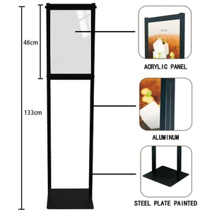 Support de signalétique double face sur pied en ABS écologique avec affiches interchangeables pour la promotion d'hôtels et de concerts - Product Image 3