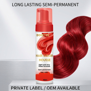<span class=keywords><strong>Mousse</strong></span> colorante capillaire semi-permanente rouge vibrant tendance 2026, longue durée, sans ammoniaque, <span class=keywords><strong>pour</strong></span> coiffure, marque privée - Product Image 2