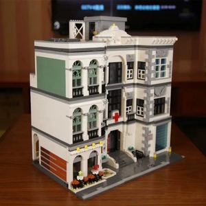Jiestar 89135 Street View Expert Hospital Emergency Modular Assembly Square <span class=keywords><strong>Bank</strong></span> MOC Building Block Bricks Toys Set - Product Image 5