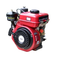 Moteur diesel vertical refroidi par air 190F 192F 195F 198F monocylindre avec ensemble de paliers principaux