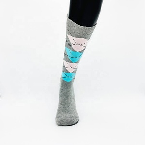 Oem ODM logo của bạn cổ điển Kim Cương argyle mô hình 100% cotton dài cưỡi ngựa vớ cho người lái - Product Image 3