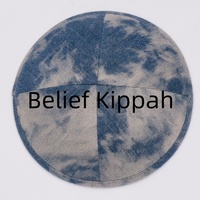 Garniture intérieure personnalisée Kippa Juif Judaica Musulman Velours Daim Broderie Logo Vert Kippa Topper Kippot
