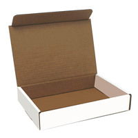 Boîtes d'expédition blanches, boîte aux lettres ondulée à 3 couches avec logo personnalisé imprimé
