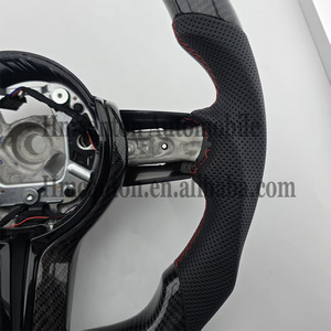 Últimos Productos Volante de Cuero con Fibra de Carbono y LED para BMW F10 F30 F90 F01 F02 F12 F13 Serie 3 4 5 - Product Image 3