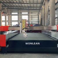 Machine de découpe à jet d'eau CNC robuste 5 axes 420 MPa pour tôles d'acier épaisses jusqu'à 300 mm, découpe industrielle de métaux
