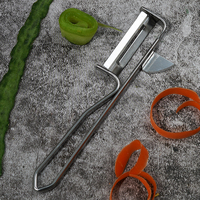 Linkshandige handmatige roestvrijstalen groente- en fruit snijder, ergonomisch en draagbaar voor wortel, aardappel, komkommer & meer