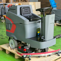 Autolaveuse industrielle autoportée avec réservoirs de lavage et de récupération de 138 L et 110 L, batterie au lithium 150 Ah pour usines et complexes sportifs