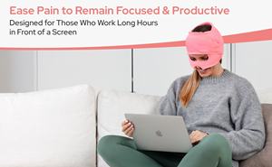 Bandeau de soulagement de la migraine avec masque oculaire en gel solide, thérapie chaude et froide, conception à glissière, pour maux de tête et masque oculaire - Product Image 2