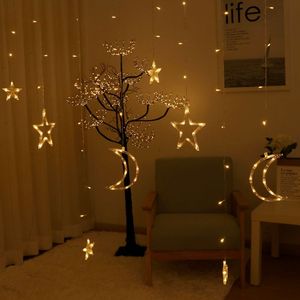 Rèm Cửa Sổ Led Dây Trang Trí Lễ Halloween Giáng Sinh Mặt Trăng Sao 110V/220V Đèn Thần Tiên Trang Trí Ramadan Hajj Eid Al-adha - Product Image 3