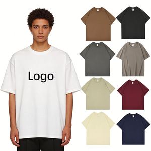 Camiseta de Punto Extra Grande Personalizada de 320g 100% Algodón para Hombre y Mujer, Transpirable, Ecológica, con Impresión de Logotipo y Texto Personalizado - Product Image 1