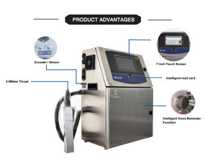 Impresora de inyección de tinta CIJ continua automática Industrial máquina de codificación de pantalla táctil tinta solvente ecológica para codificación de número de fecha de caducidad - Product Image 6