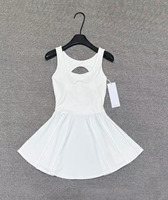 Jupe de tennis sans manches, coupe ajustée, avec short de sécurité intégré, haute élasticité, séchage rapide, logo personnalisé disponible