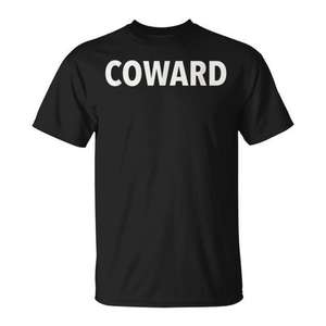 Camiseta Coward de algodón negro unisex para adultos talla S M L XL XXL - Product Image 1