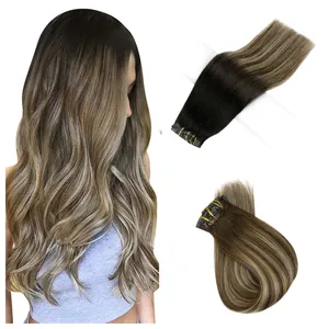 Capelli remy a doppia estrazione da 22 pollici 320g 280g 260g 200 grammi clip senza cuciture nelle estensioni dei capelli