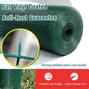 Vorlaxen Hardware Cloth 1/2in x 48in x 100ft Vinyl Coated Welded <b>Wire</b> <b>Mesh</b> for <b>Garden</b> Animal Coop Plant Support - Product Image 4