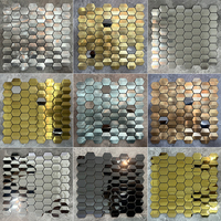 Mosaïque en acier inoxydable, métal et aluminium pour murs intérieurs, KTV, bars et hôtels