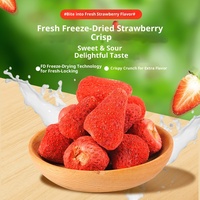 Gefreeze-droogde aardbeien, zonder toevoegingen, harde 500g sneeuwvlokken, knapperige gebakken hele aardbeien, perfecte snack voor de vrije tijd