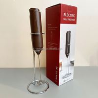 Nouvelle tendance : mini mousseur à lait électrique portatif en plastique, écologique, mousseur à café portable, support, mélangeur automatique pour thé et café