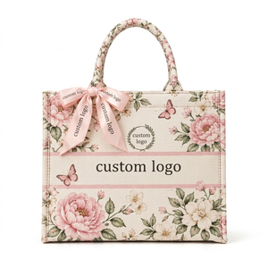 Wholesale Printed Logo Women <b>Book</b> Recycled Solid Cotton Bag Large Capacity Canvas Tote Bags With Full Printing - Product Image 2