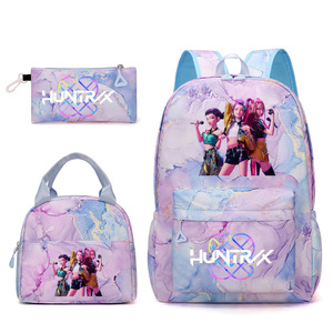 Mochila <span class=keywords><strong>de</strong></span> tela estilo KPOP Witch Hunter para escuela primaria, mochila escolar, juego <span class=keywords><strong>de</strong></span> tres piezas para viaje, novedad transfronteriza - Product Image 2