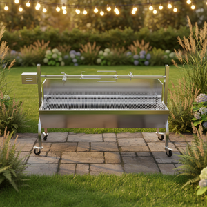 Grill à charbon de bois portable robuste sans fumée en acier inoxydable pour barbecue en plein air, utilisation pour porc <span class=keywords><strong>entier</strong></span>, agneau, <span class=keywords><strong>poulet</strong></span> - Product Image 1