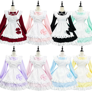 Japanese Style Maid Costume Long Sleeve Cosplay Outfit For Anime Role Play Women 14 Years Up Polyester Fabric - Product Image 1