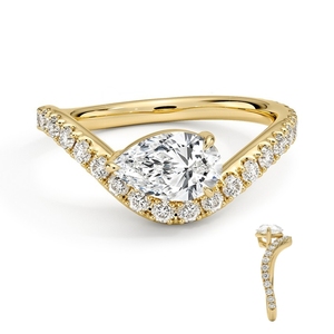 Tùy Chỉnh 1CT 2ct Vs1 Vs2 IGI Chứng Nhận Tổng Hợp Kim Cương Nhẫn Lê Cắt 9K 10K 14K 18K Phòng Thí Nghiệm Grown Kim Cương Nhẫn - Product Image 2