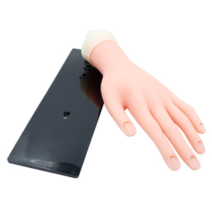 Mannequin Soft <b>Practice</b> <b>Hand</b> Positionable Finger Base <b>Nail</b> Art Training Salon Manicure Acrylic Showing Tool Bendable Kit Set - Product Image 4