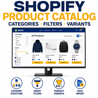 Catalogue de produits Shopify intelligent, développement de site Web et mobile avec import de produits et configuration de variantes LionCreate