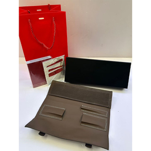 Factory Direct Luxury Brand Brown Vintage <b>Watch</b> Pouch, Travel Portable <b>Watch</b> <b>Case</b> with Custom Logo, High Quality Brand <b>Watch</b> Box - Product Image 2