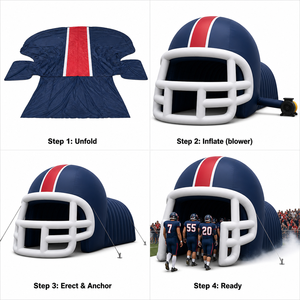 Tunnel d'entrée gonflable personnalisé pour les joueurs de l'équipe de football lors d'un événement sportif - Product Image 6