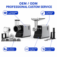 Harga Pabrik OEM ODM 2500W Penggiling Daging Listrik Profesional Stainless Steel Kapasitas Tinggi Pengolah Makanan Dapur