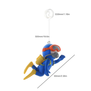 Creative ecologiche PVC galleggianti decorazioni acquario piccolo Desktop acquario ornamenti-nuovo Diver surf Boy scatola di plastica - Product Image 6