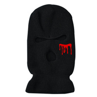 Nouveau design – Cagoule tricotée unisexe à trois trous en 100 % acrylique, style image, pour Halloween, hiver, ski, pêche et usage quotidien
