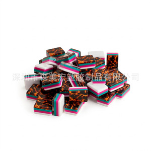 Customized Tortoiseshell Acrylic Mahjong Tiles Four Layer Handmade For Chess Card <b>Entertainment</b> - Product Image 5