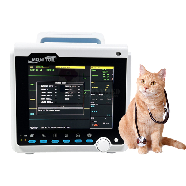 SY-W003 Multilingual Veterinary Monitor for Animal Vital Sign Continuous Monitoring