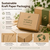 Boîte ondulée en papier kraft recyclable personnalisée structure rigide stratification mate couvercle inférieur supérieur stockage de cadeaux cadeau d'anniversaire