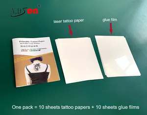 2024 बॉडी आर्ट के लिए लोकप्रिय प्रिंट करने योग्य अस्थायी टैटू पेपर वॉटरस्लाइड क्लियर इंकजेट लेजर टैटू पेपर