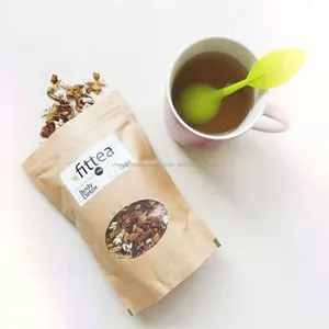 Personnalisé adhésif imperméable imprimé sacs en plastique produit de santé alimentaire autocollant thé bio pochette l&#39;étiquette