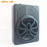 Usine OEM, caisson de basses actif mince à bobine simple de 10 pouces, 180 W max, pour système audio de voiture, basses sous le siège avec amplificateur
