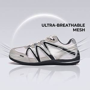 Scarpe <span class=keywords><strong>da</strong></span> ginnastica personalizzate all'ingrosso con rete a fori larghi, traspiranti, estive, <span class=keywords><strong>da</strong></span> uomo e donna, colore grigio argento, alla moda, casual, per camminata - Product Image 1