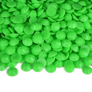 OLeeya Vente en gros Strass en résine gelée opaque solide 3 mm 4 mm 5 mm Strass en résine gelée non thermocollants à dos plat pour artisanat DIY - Product Image 4