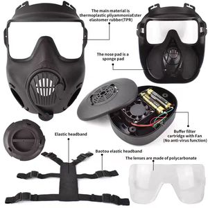 <span class=keywords><strong>Masque</strong></span> Intégral à <span class=keywords><strong>Gaz</strong></span> Zlangsports TPR avec Double Ventilation, Ajustement Confortable, Filtration d'Air Sportive et 2 Ventilateurs - Product Image 4