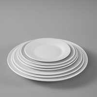Plats empilables en céramique en vrac de plateau de dessous de plat de service de restaurant