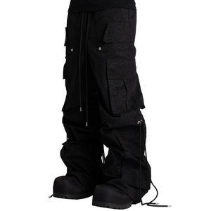 กางเกงคาร์โก้ผ้าเดนิมลายท้องฟ้าดาว 100% คอตตอน ทรงหลวมพิเศษ มีกระเป๋าหลายช่อง สไตล์สตรีทแฟชั่น สำหรับผู้ชาย ขายส่ง - Product Image 2